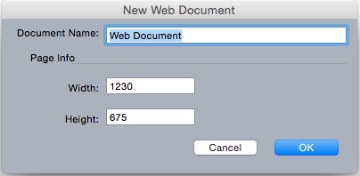 Create New Web Document