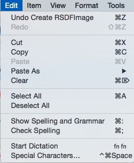 Edit Menu