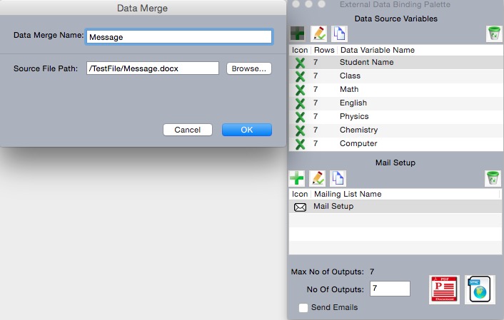 External DOCX Data Merge Dialog